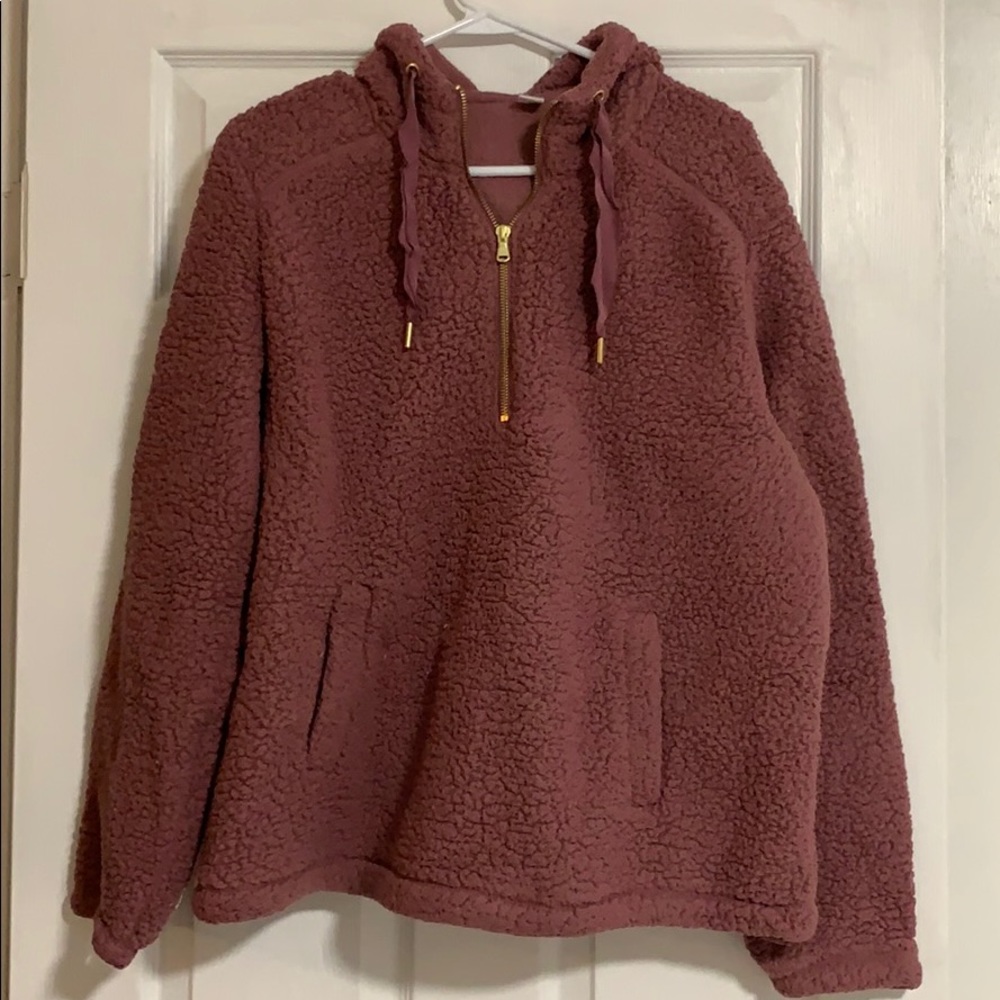 Old navy purple hooded Sherpa